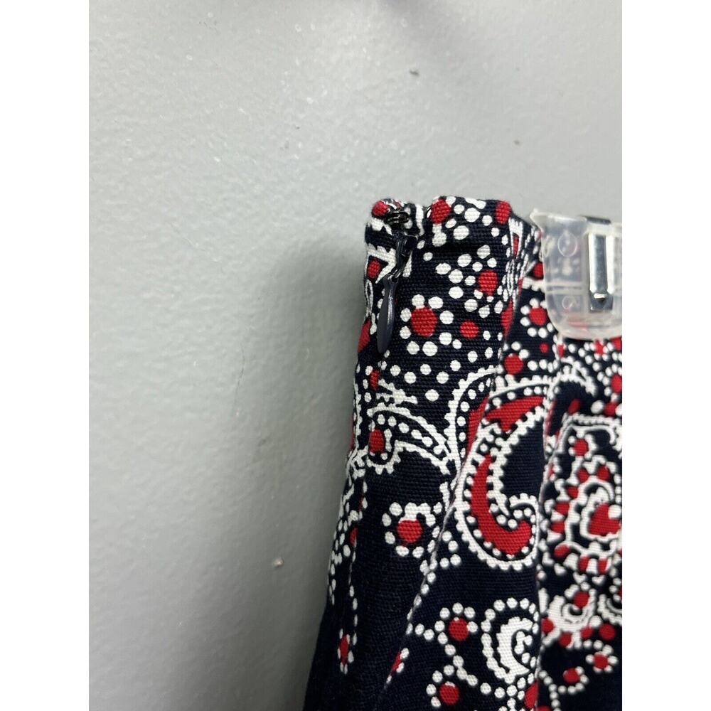 Talbots Navy and White Paisley Mini Skirt - Picture 8 of 8